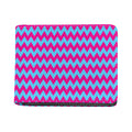 Pink And Blue Chevron Pattern Print Bifold Wallet