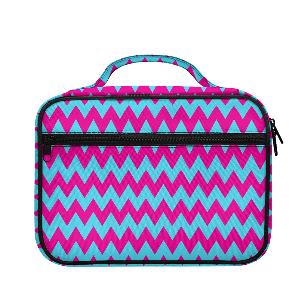 Pink And Blue Chevron Pattern Print Briefcase Bible Bag