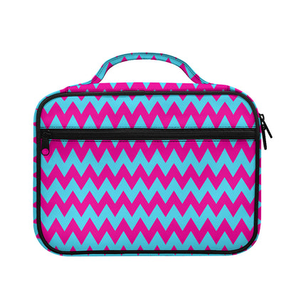 Pink And Blue Chevron Pattern Print Briefcase Bible Bag
