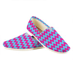 Pink And Blue Chevron Pattern Print Casual Shoes