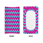 Pink And Blue Chevron Pattern Print Changing Pad Cover
