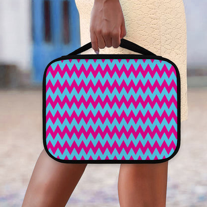 Pink And Blue Chevron Pattern Print Classic Bible Case