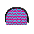 Pink And Blue Chevron Pattern Print Coin Purse