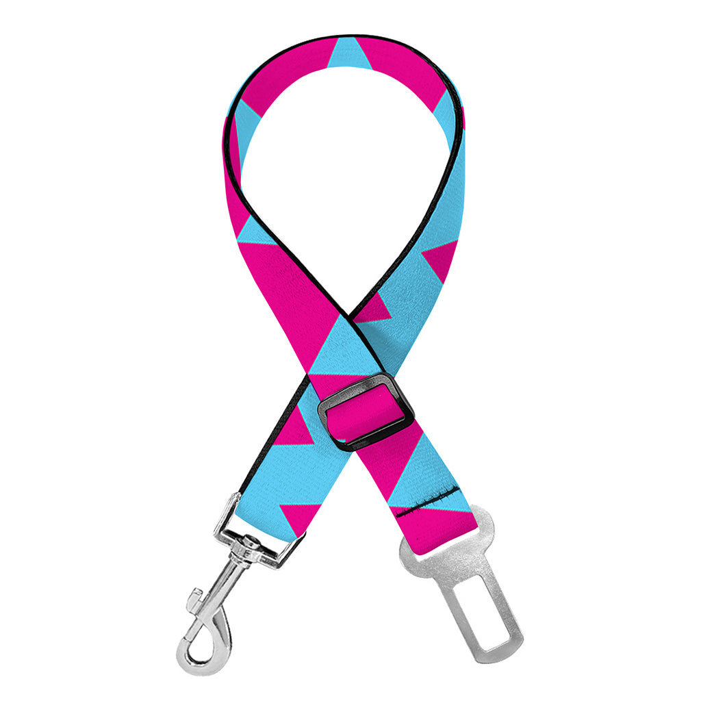 Pink And Blue Chevron Pattern Print Dog Seat Belt