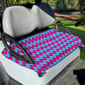 Pink And Blue Chevron Pattern Print Golf Cart Seat Cover