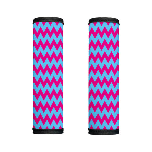 Pink And Blue Chevron Pattern Print Handle Covers