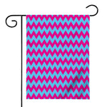 Pink And Blue Chevron Pattern Print House Flag