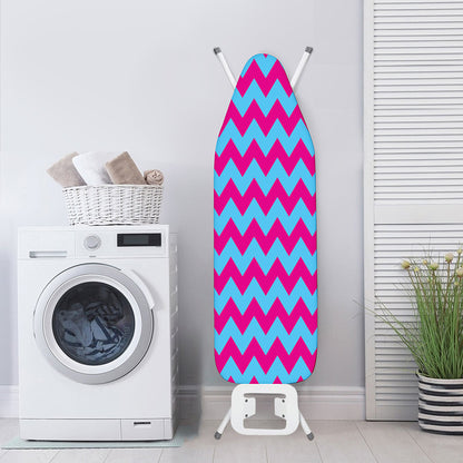 Pink And Blue Chevron Pattern Print Ironing Board Cover