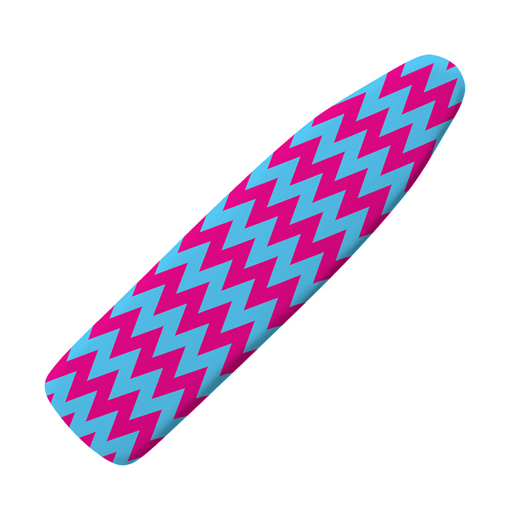 Pink And Blue Chevron Pattern Print Ironing Board Cover