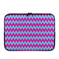 Pink And Blue Chevron Pattern Print Laptop Sleeve
