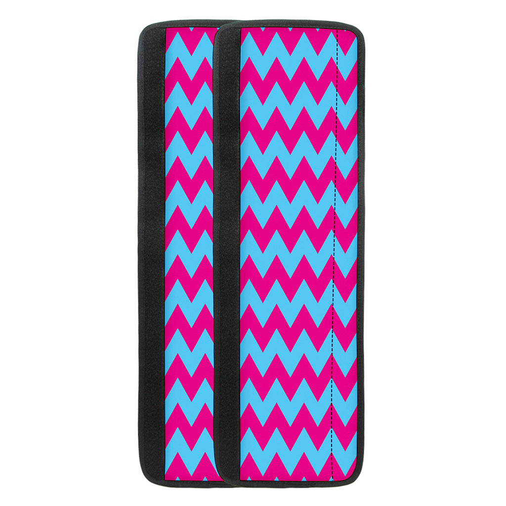 Pink And Blue Chevron Pattern Print Refrigerator Handle Covers