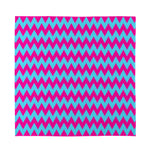 Pink And Blue Chevron Pattern Print Silk Bandana