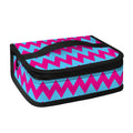 Pink And Blue Chevron Pattern Print Small Lunch Bag