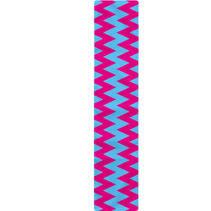 Pink And Blue Chevron Pattern Print Table Runner