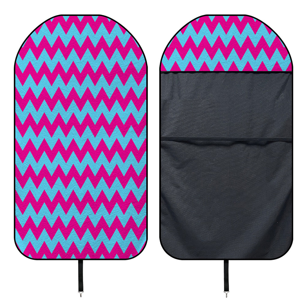 Pink And Blue Chevron Pattern Print Waterproof Car Seat Cover