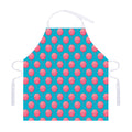 Pink And Blue Cotton Candy Pattern Print Adjustable Apron