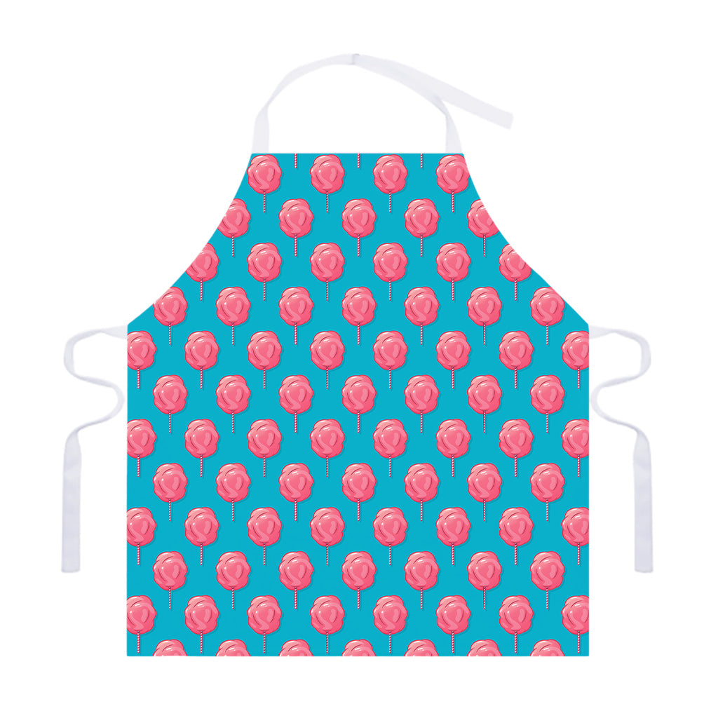 Pink And Blue Cotton Candy Pattern Print Adjustable Apron