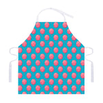 Pink And Blue Cotton Candy Pattern Print Adjustable Apron