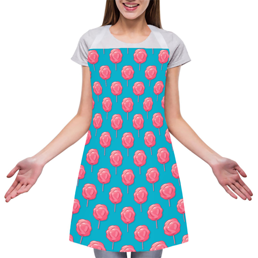 Pink And Blue Cotton Candy Pattern Print Adjustable Apron