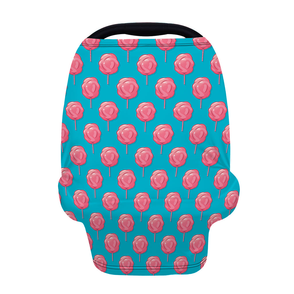 Pink And Blue Cotton Candy Pattern Print Baby Seat Cover