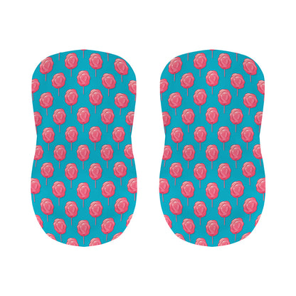 Pink And Blue Cotton Candy Pattern Print Bar Stool Covers