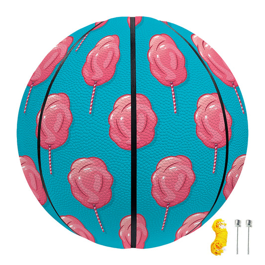 Pink And Blue Cotton Candy Pattern Print Basketball
