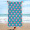 Pink And Blue Cotton Candy Pattern Print Beach Towel