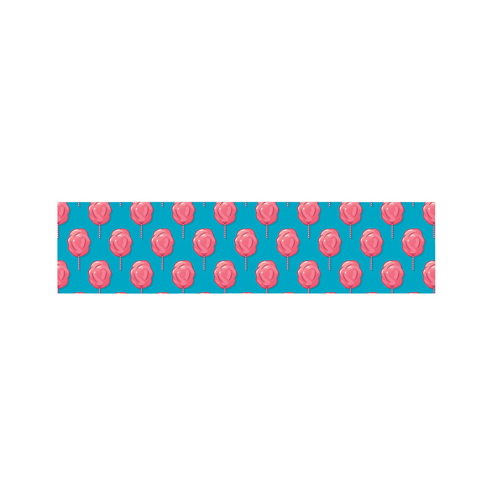 Pink And Blue Cotton Candy Pattern Print Bed Runner