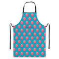 Pink And Blue Cotton Candy Pattern Print Bib Apron With Pocket