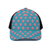 Pink And Blue Cotton Candy Pattern Print Black Mesh Trucker Cap