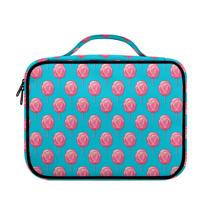 Pink And Blue Cotton Candy Pattern Print Briefcase Bible Bag