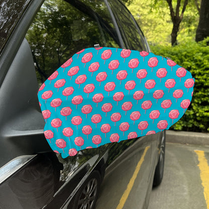 Pink And Blue Cotton Candy Pattern Print Car Side Mirror Covers