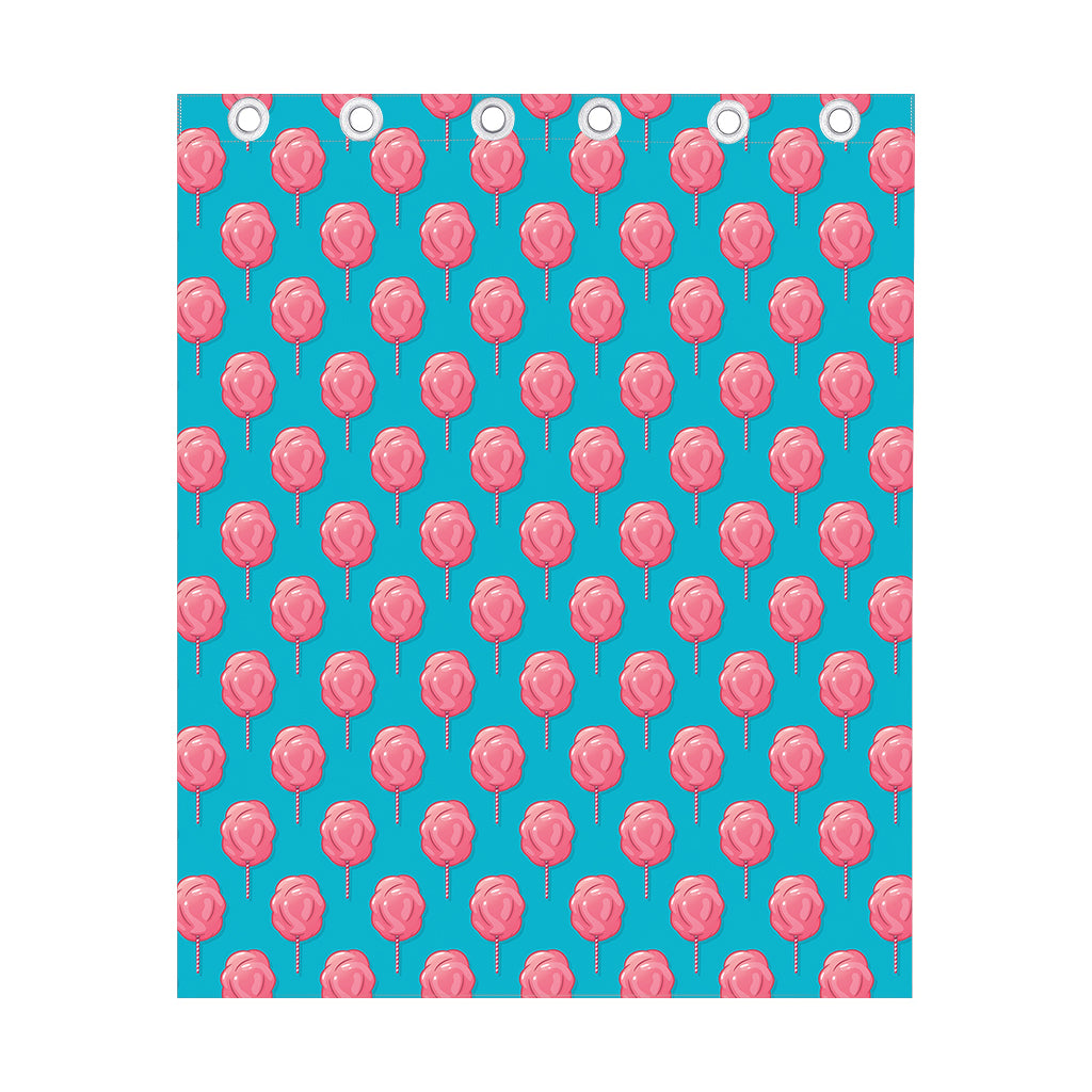 Pink And Blue Cotton Candy Pattern Print Curtain