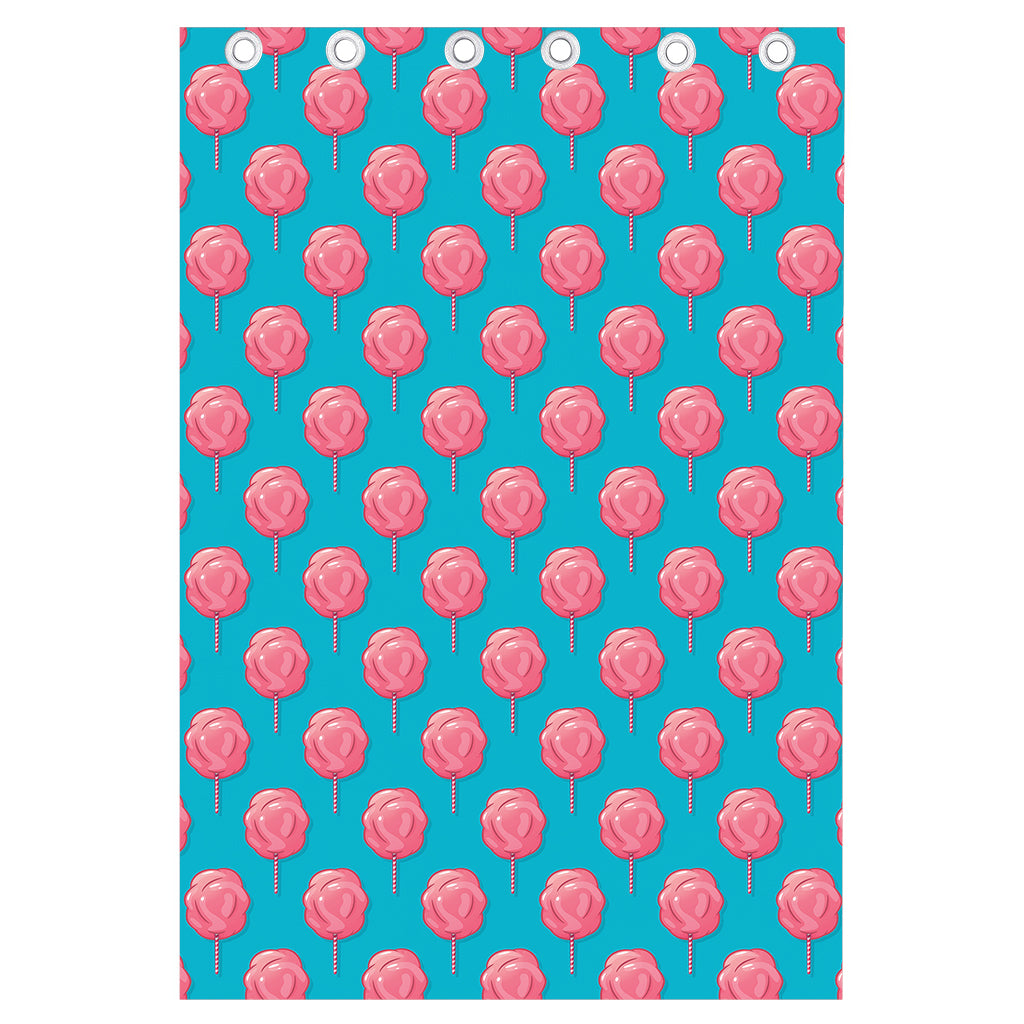 Pink And Blue Cotton Candy Pattern Print Curtain