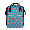 Pink And Blue Cotton Candy Pattern Print Diaper Bag