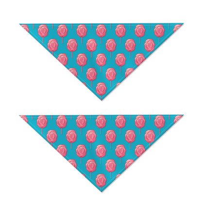 Pink And Blue Cotton Candy Pattern Print Dog Bandana