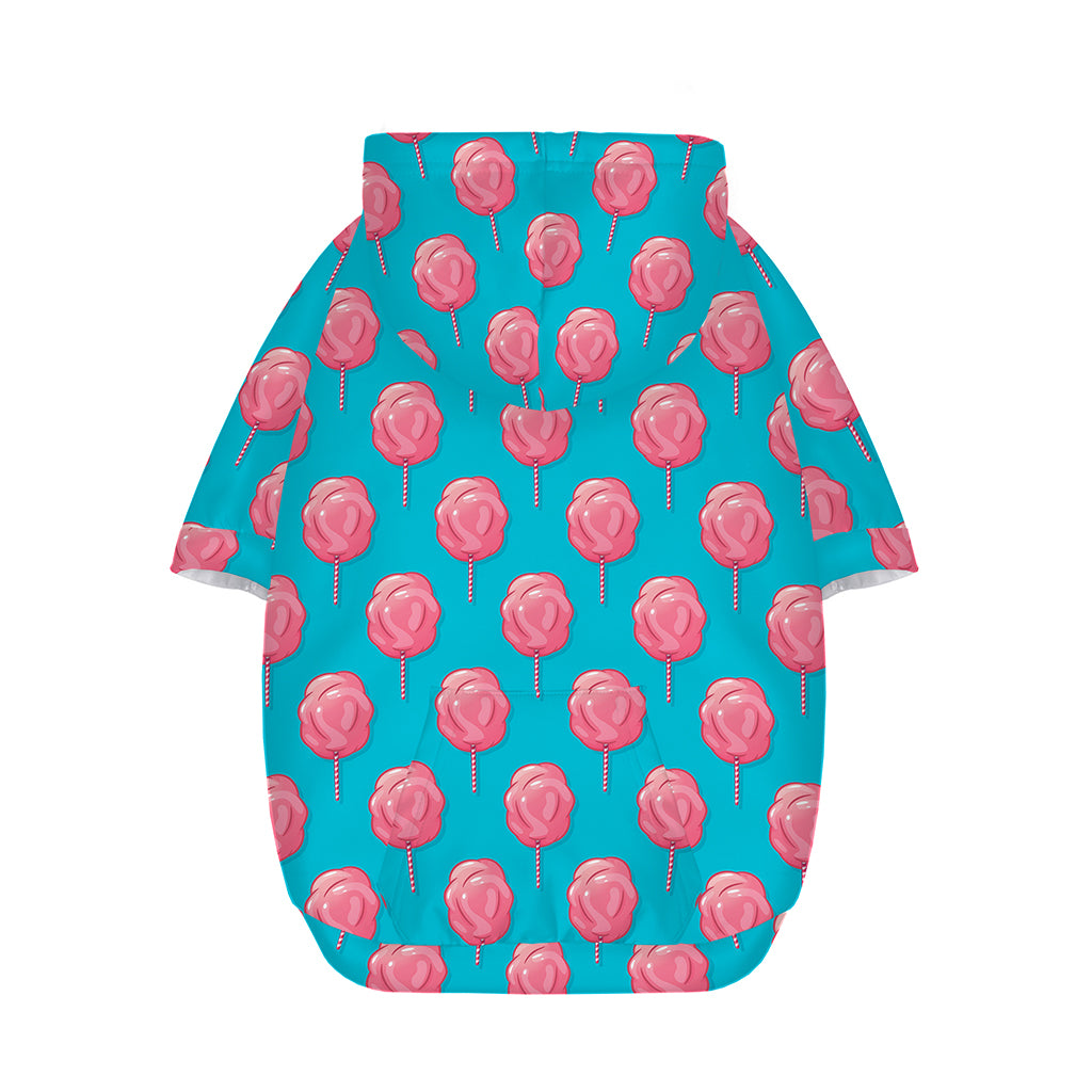 Pink And Blue Cotton Candy Pattern Print Dog Zip Up Hoodie