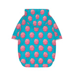 Pink And Blue Cotton Candy Pattern Print Dog Zip Up Hoodie