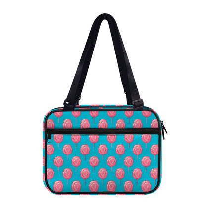 Pink And Blue Cotton Candy Pattern Print Double Strap Bible Bag