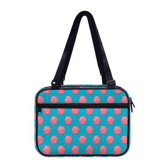 Pink And Blue Cotton Candy Pattern Print Double Strap Bible Bag