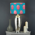 Pink And Blue Cotton Candy Pattern Print Drum Lamp Shade