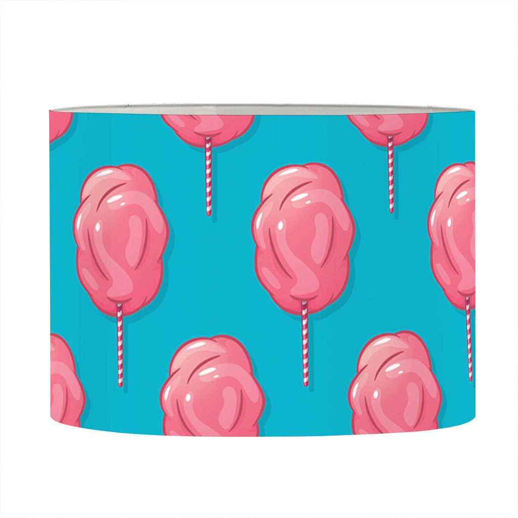 Pink And Blue Cotton Candy Pattern Print Drum Lamp Shade