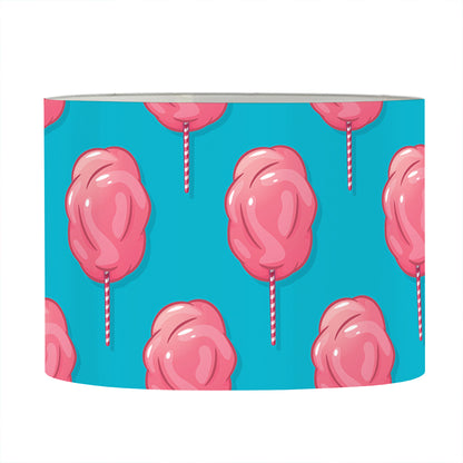 Pink And Blue Cotton Candy Pattern Print Drum Lamp Shade