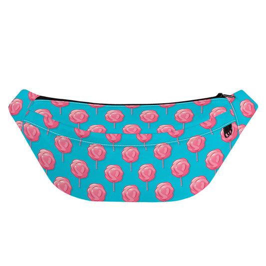 Pink And Blue Cotton Candy Pattern Print Fanny Pack