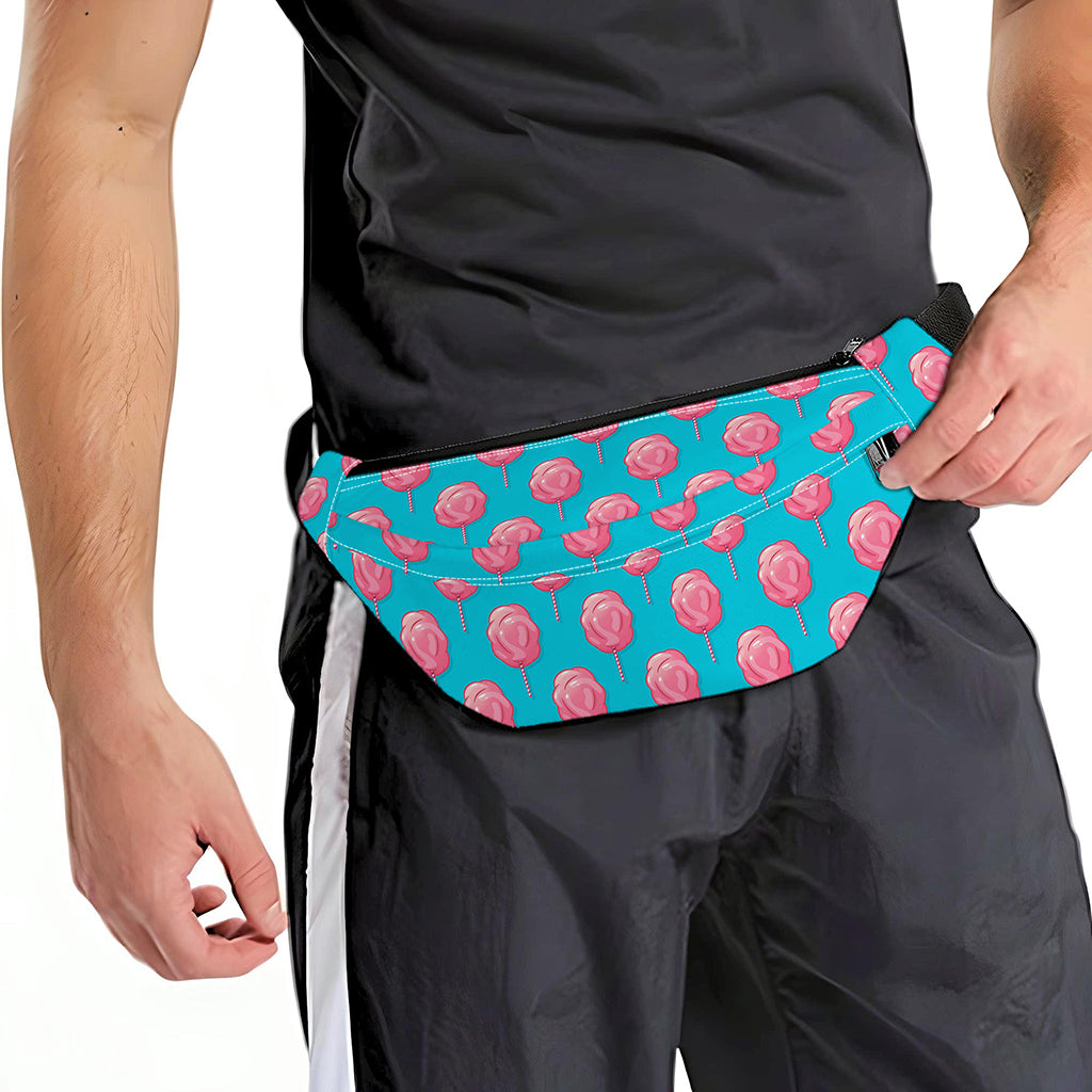 Pink And Blue Cotton Candy Pattern Print Fanny Pack