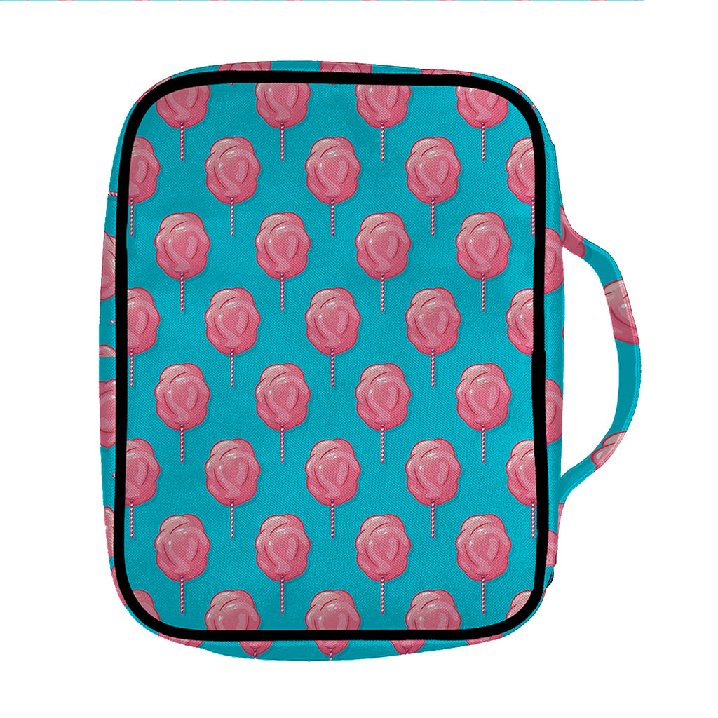 Pink And Blue Cotton Candy Pattern Print Front Pocket Bible Bag
