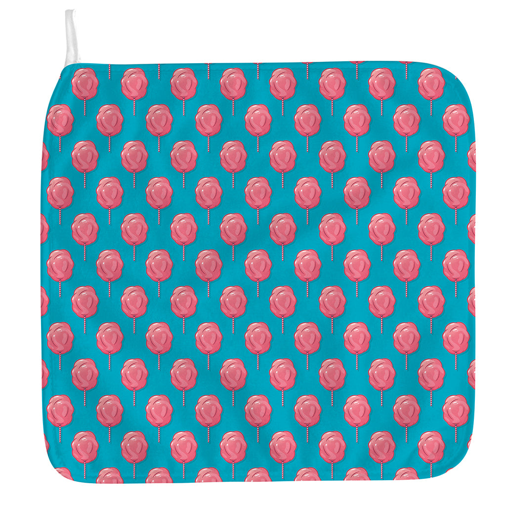 Pink And Blue Cotton Candy Pattern Print Hand Towel