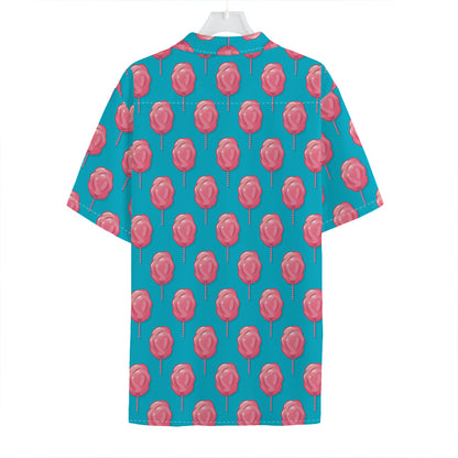 Pink And Blue Cotton Candy Pattern Print Hawaiian Shirt