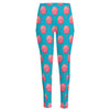 Pink And Blue Cotton Candy Pattern Print High-Waisted Pocket Leggings