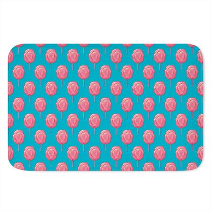 Pink And Blue Cotton Candy Pattern Print Indoor Door Mat